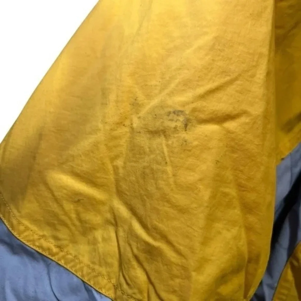 Old Navy Yellow Gray Anorak Pullover Jacket Hooded‎ Windbreaker Holiday 99 XS